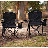 Coleman Camping Chair with 4 Can Cooler | Chair with Built In 4 Can Cooler, Grey/Black