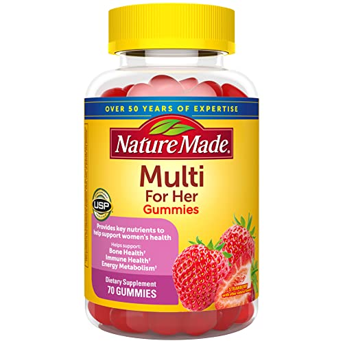 Nature Made Multivitamin For Her, Womens Multivitamin for Daily Nutritional Support, Multivitamin for Women, 150 Gummies, 75 Day Supply