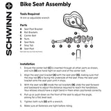 Schwinn Comfort Bike Seat, Foam, Noseless and No-Pressure Cruise Adult Bicycle Saddle, Black