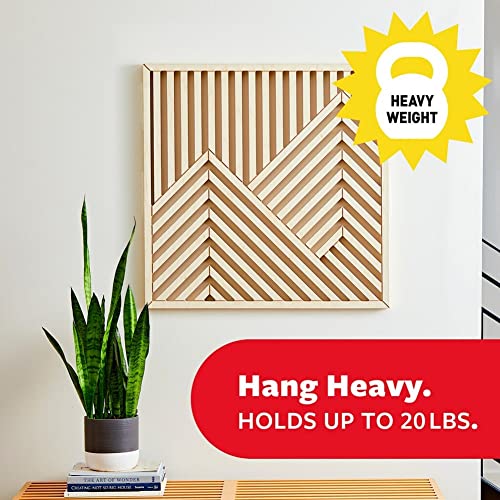 Command 20 Lb XL Heavyweight Picture Hanging Strips, Damage Free Hanging Picture Hangers, Heavy Duty Wall Hanging Strips for Back to School Dorm Organization, 10 White Adhesive Strip Pairs