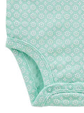 Simple Joys by Carter's Baby Girls' Long-Sleeve Bodysuit, Pack of 5, Mint Green/Navy Dots/Pink/Butterflies/Floral, 12 Months