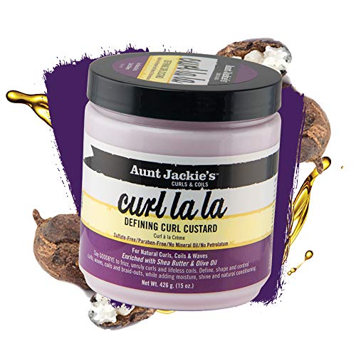 Aunt Jackies Curl La La, Lightweight Curl Defining Custard, Enriched with Shea Butter & Olive Oil, Basic, 15 Ounce