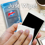 Windex Electronics Wipes, Pre-Moistened Screen Wipes Clean and Provide a Streak-Free Shine, 25 Count, Pack of 3