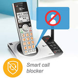 AT&T CL82407 DECT 6.0 4-Handset Cordless Phone for Home with Answering Machine, Call Blocking, Caller ID Announcer, Intercom and Long Range, Silver