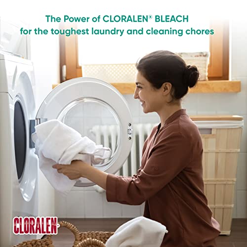 Cloralen - Household Cleaning Liquid Bleach, 3-In-1 High-Performance Multisurface And Multipurpose Laundry, Bathroom And Kitchen Cleaner - No Splash - Floral Fantasy (32.12 oz)