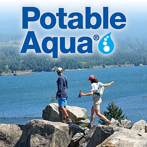 Potable Aqua Water Purification Tablets, Portable and Effective Water Purification Solution for Camping, Hiking, Emergencies, Natural Disasters and International Travel, Two 50ct Bottles