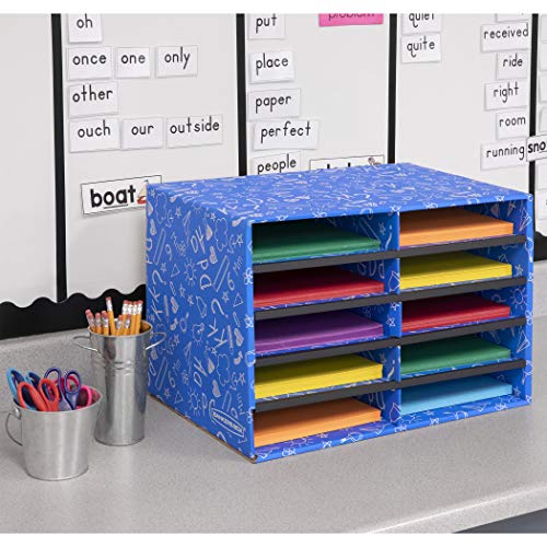 Bankers Box Classroom 10 Compartment Literature Organizer,Gummed Single (3384201)
