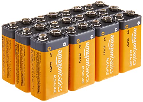 Amazon Basics 12-Pack 9 Volt Alkaline Performance All-Purpose Batteries, 5-Year Shelf Life, Packaging May Vary