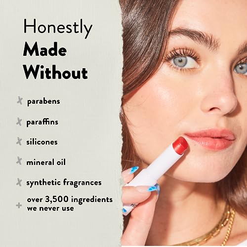 Honest Beauty Tinted Lip Balm | Antioxidant-rich Acai Extracts + Avocado Oil | EWG Certified, Vegan, Cruelty Free | Plum Drop