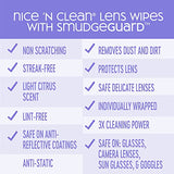 Nice 'n Clean SmudgeGuard Lens Cleaning Wipes (400 Total Wipes) | Pre-Moistened Individually Wrapped Wipes | Non-Scratching & Non-Streaking | Safe for Eyeglasses, Goggles, & Camera Lens