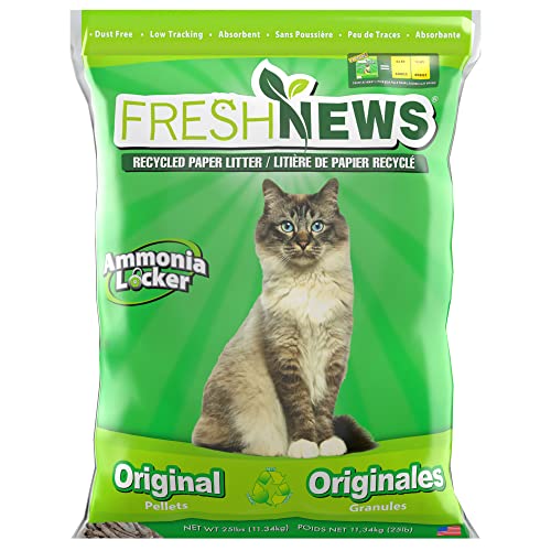 Fresh News Multi-Cat Non Clumping Paper Cat Litter, 25 Pound