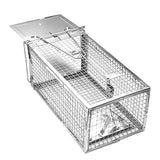 SZHLUX Rat Trap,Mouse Traps Work for Indoor and Outdoor,Small Rodent Animal-Mice Voles Hamsters Cage,Catch and Release(Small), Silver (SZ-SL2614X)