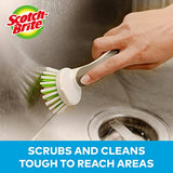 Scotch-Brite Pot and Pan Brush, Dish Brush for Cleaning Kitchen and Household, Dish Brushes Safe for Cookware and More, 4 Dish Brushes