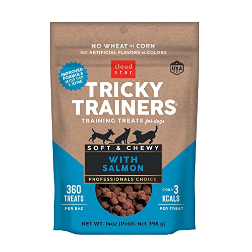 Cloud Star Tricky Trainers Crunchy Dog Training Treats 5 oz Pouch, Cheddar Flavor, Low Calorie Behavior Aid with 680 Treats