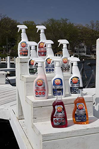 303 Marine Clear Protective Cleaner - Cleans and Protects Vinyl and Plastics, Provides Superior UV Protection, Prevents Yellowing and Cracking, 32oz (30215) Packaging May Vary