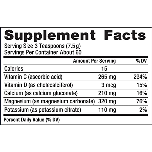 Natural Vitality Calm, Magnesium Citrate & Calcium Supplement, Drink Mix Powder Supports a Healthy Response to Stress, Gluten Free, Vegan, & Non-GMO, Raspberry Lemon, 16 Oz