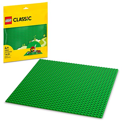 LEGO Classic Green Baseplate 11023 Creative Toy, Essential Back to School Supplies for Kids Brick Creations, Foundation for Creative Play and Learning