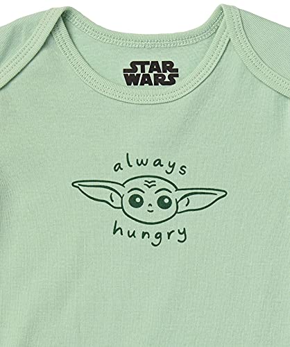 Amazon Essentials Disney | Marvel | Star Wars Unisex Babies' Short-Sleeve Bodysuits, Pack of 6, Star Wars Child, Preemie