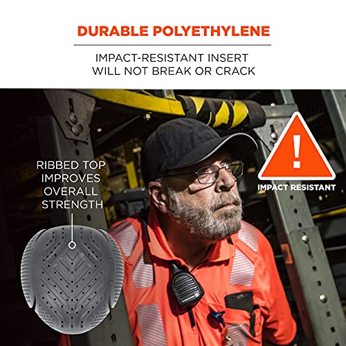 Ergodyne Skullerz 8945F(x) Universal Bump Cap Insert with Extra Venting, Fits Into Any Baseball Hat, Charcoal