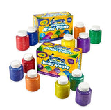 Crayola Washable Kids Paint Set (12 Ct), Classic and Glitter Paint for Kids, Arts & Craft Supplies for Classrooms, Back to School [Amazon Exclusive]