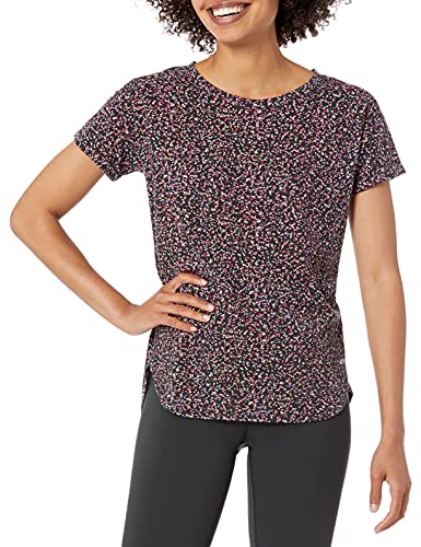 Amazon Essentials Women's Studio Relaxed-Fit Lightweight Crewneck T-Shirt (Available in Plus Size), Confetti Print, Small