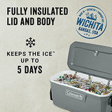 Coleman 316 Series Insulated Portable Cooler with Heavy Duty Wheels, Leak-Proof Wheeled Cooler with 100+ Can Capacity, Keeps Ice for up to 5 Days