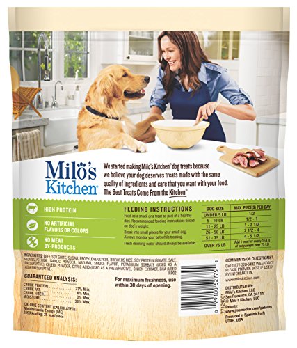 Milo's Kitchen Dog Treats, Beef Sausage Slices with Rice, 18 Ounce