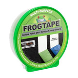 FROGTAPE 240660 Multi-Surface Painter's Tape with PAINTBLOCK, Medium Adhesion, 1.41 Inches x 60 Yards, Green, 4 Rolls