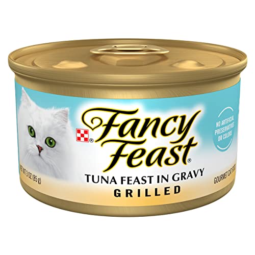 Purina Fancy Feast Grilled Wet Cat Food Tuna Feast in Wet Cat Food Gravy - (24) 3 oz. Cans