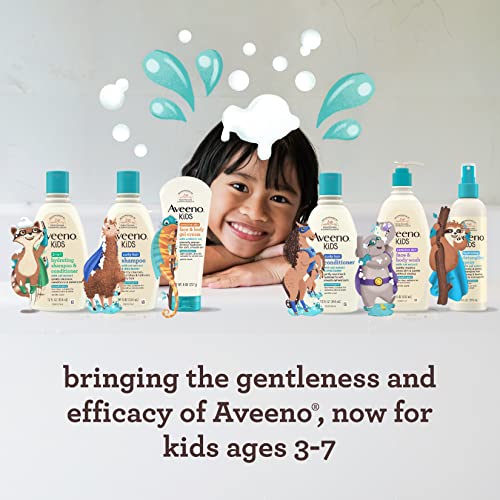 Aveeno Kids Sensitive Skin Face & Body Wash With Oat Extract, Gently Washes Away Dirt & Germs Without Drying, Tear-Free & Suitable for All Skin Tones, Hypoallergenic, 18 fl. oz