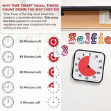 TIME TIMER 8 inch Visual Timer - 60 Minute Kids Desk Countdown Clock with Dry Erase Activity Card, Also Magnetic - for Kids Classroom, Homeschooling Study Tool, Task Reminder, Home and Kitchen Timer