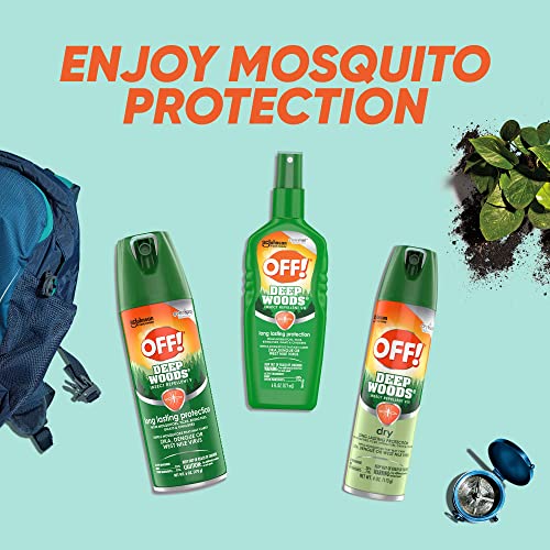 OFF! Deep Woods Insect Repellent Aerosol, Bug Spray with Long Lasting Protection from Mosquitoes, 6 oz