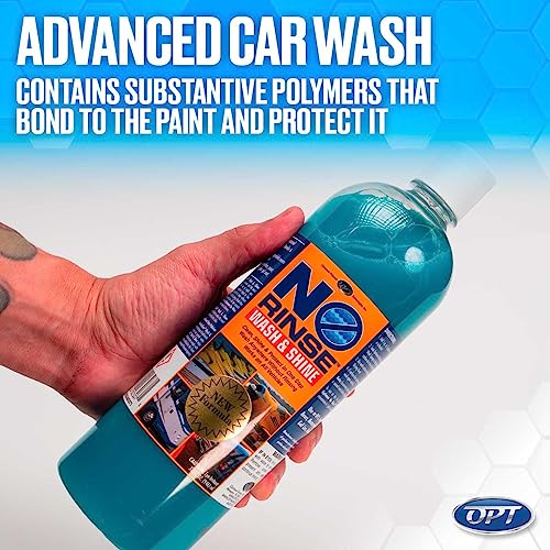 Optimum No Rinse Wash and Shine - ONR Car Wash, New Formula Version 5, Safe on Paint, Coatings, Wraps, and Interior, Rinseless Wash provides a Car Wash Soap Alternative (32 oz)