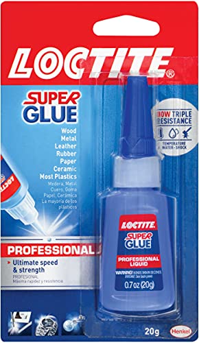 Loctite Super Glue Liquid Professional, Clear Superglue for Plastic, Wood, Metal, Crafts, & Repair, Cyanoacrylate Adhesive Instant Glue, Quick Dry - 0.7 fl oz Bottle, Pack of 2