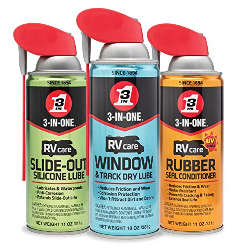 3-IN-ONE RVcare Window & Track Dry Lube with SMART STRAW SPRAYS 2 WAYS, 10 OZ [6-Pack]
