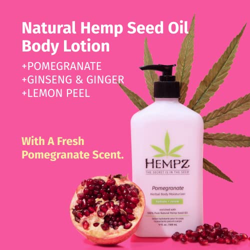 HEMPZ Body Lotion - Sweet Pineapple & Honey Melon Daily Moisturizing Cream, Shea Butter Body Moisturizer - Skin Care Products, Hemp Seed Oil - Large