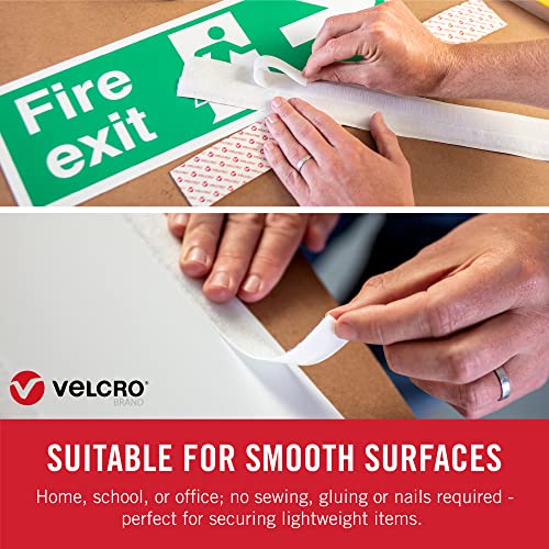 VELCRO Brand 6 Ft x 3/4 in | Sticky Back Tape Roll with Adhesive | Cut Strips to Length | Hook and Loop Fasteners | Perfect for Home, Office or Classroom, Black, 90975W