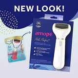 Amopé® Pedi Perfect® Electronic Foot File with Diamond Crystals for Feet, Removes Hard and Dead Skin – 1 Count