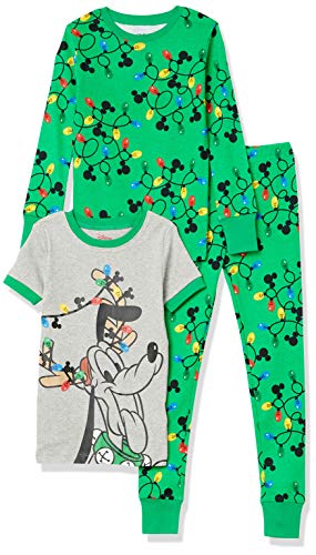 Amazon Essentials Disney | Marvel | Star Wars Toddler Boys' Pajama Set (Previously Spotted Zebra), Pack of 2, Mickey Holiday, 3T