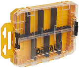 DEWALT TSTAK Tool Box, 8-Compartments, Clear Lid Organizer, Side Latches for Easy Connection, Removable Compartments for Small Tools and Accessories(DWAN2190),Yellow