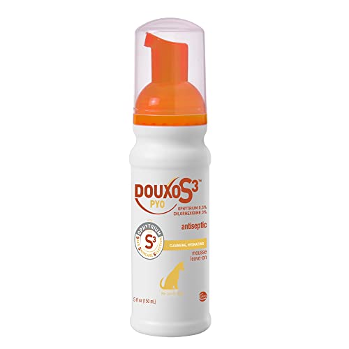 Douxo S3 PYO Mousse 5.1 oz (150 mL), Used for Dogs and Cats with Skin Conditions