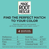 L'Oreal Paris Magic Root Rescue 10 Minute Root Hair Coloring Kit, Permanent Hair Color with Quick Precision Applicator, 100 percent Gray Coverage, 4 Dark Brown, 2 count