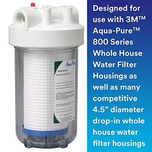 3M Aqua-Pure Whole House Replacement Water Filter AP810, For Aqua-Pure AP801, AP801-C, AP801T and AP801B Water Filtration Systems,White