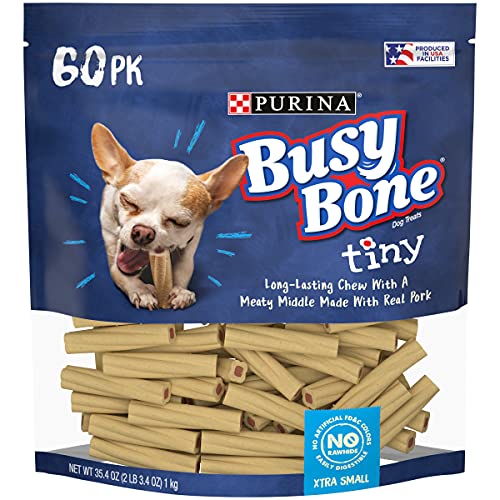 Busy Purina Bone Dog Chew Mini Dog Treats for Small Dogs, 20 ct. Pouch