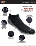 Dickies Men's Dri-Tech Moisture Control No Show Socks (6 & 12, Black (6 Pairs), Shoe Size: 6-12