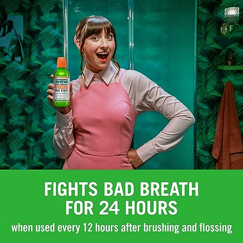 TheraBreath Fresh Breath Mouthwash, Mild Mint Flavor, Alcohol-Free, 16 Fl Oz (2-Pack)