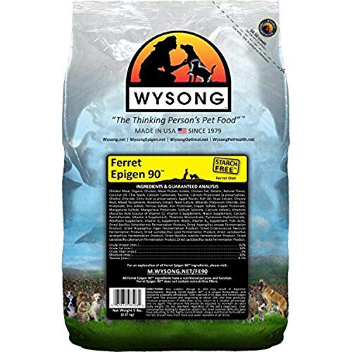 Wysong Ferret Epigen 90 - Starch Free Dry Natural Food for Ferrets, Brown, Model Number WDFE905