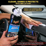 Meguiars New Car Scent Protectant Wipes - Easy to Use Car Wipes that Protect and Freshen Your Cars Interior - Ideal for Car Detailing & Maintenance - 30 Ct