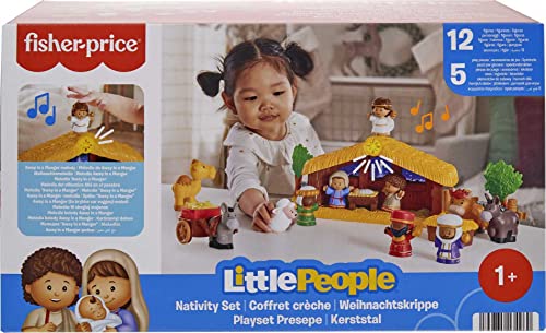 Fisher-Price Little People Toddler Toy Nativity Set with Music Lights and 18 Pieces for Christmas Play Ages 1+ years