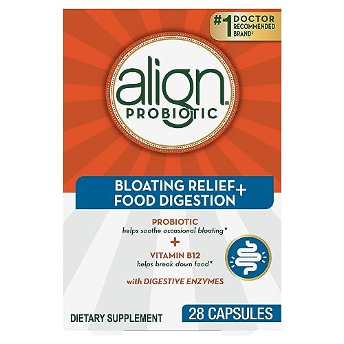 Align Probiotic Bloating Relief + Food Digestion, Probiotics for Women and Men, 1 Doctor Recommended Brand, Promotes Digestive Health and Helps Support The Metabolism of Food, 28 Capsules